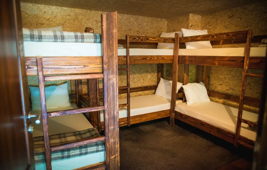 Dobrila hut rooms with 6, 8, and 10 beds