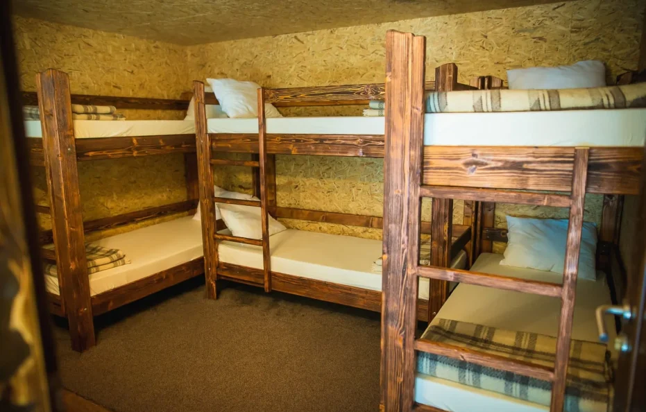 Dobrila hut rooms with 6, 8, and 10 beds